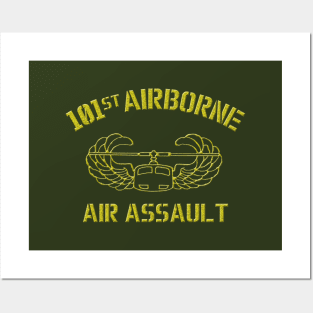 101st Air Assault Yellow Posters and Art